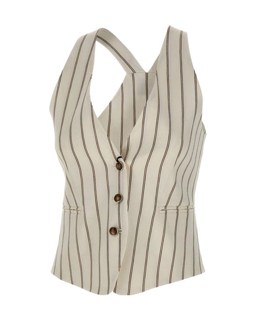 Marella White Sleeveless Vest