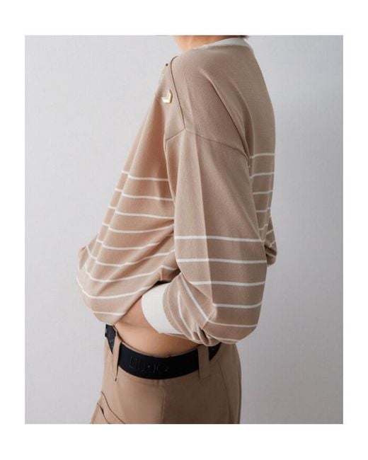 Liu Jo Pink Striped Jumper