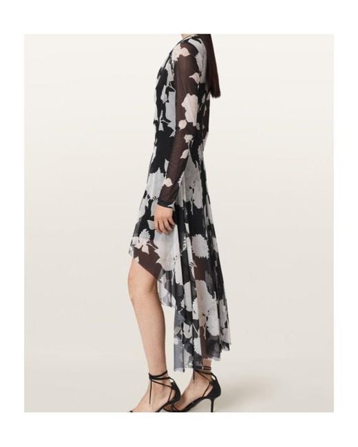 AllSaints Black Long-Sleeved Dress