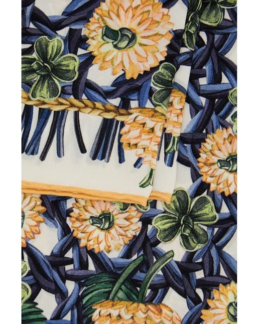 Dior Blue Patterned Scarf