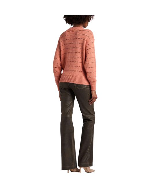 Isabel Marant Orange Crewneck Knit Sweater