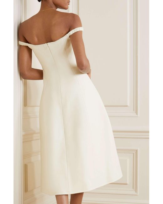Khaite White Uma Strapless Dress