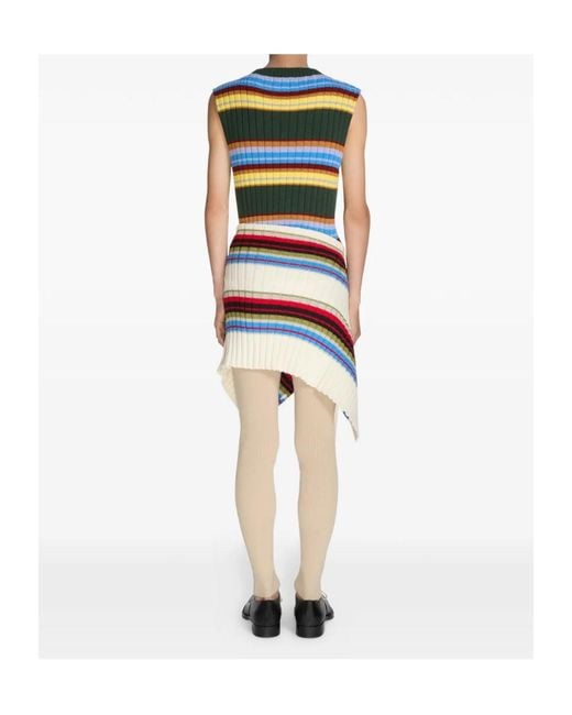 Dries Van Noten Yellow Striped Knitted Vest