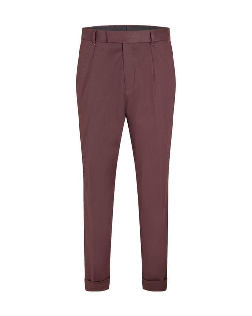 Boss Purple Simple And Casual Pants for men