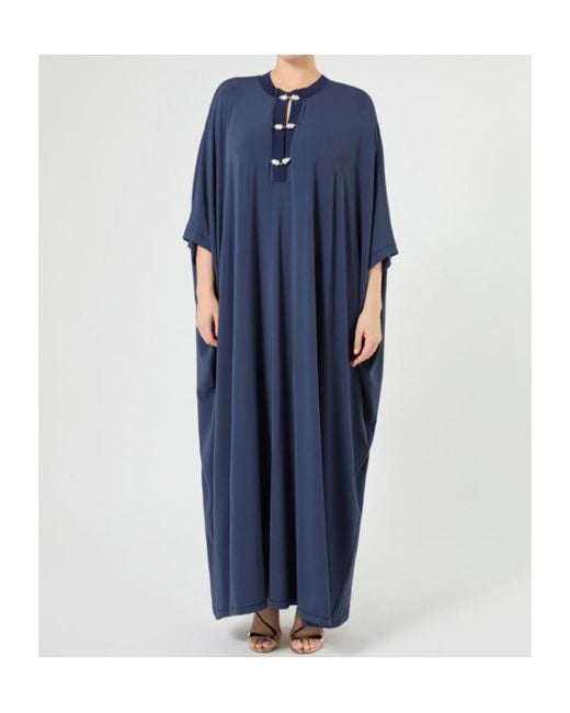Marina Rinaldi Blue Jersey Kaftan Dress