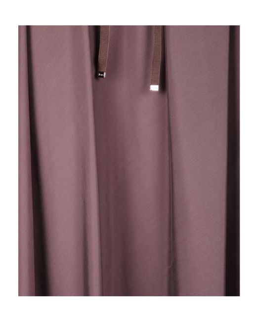 Herno Purple Drawstring Flared Skirt