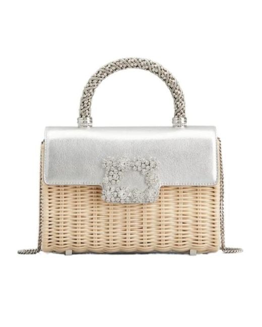 Roger Vivier White Jewel Efflorescence Mini Bag
