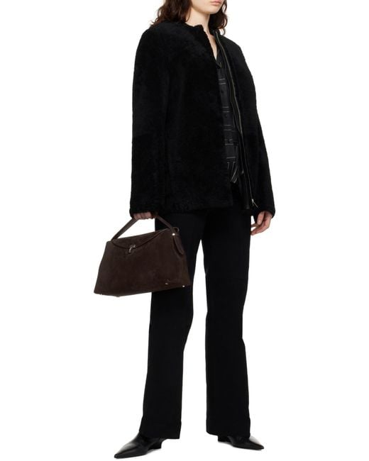 Totême Black Shearling Jacket