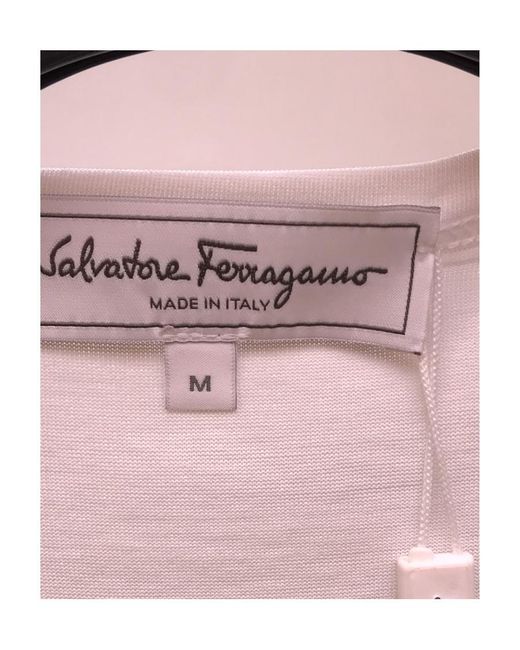 Ferragamo Green Striped Stitched Short-Sleeved T-Shirt for men