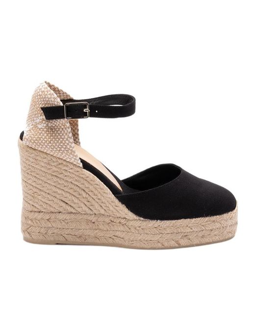 Castaner Metallic Castañer Carol Buckeld Wedge-Heel Espadrilles