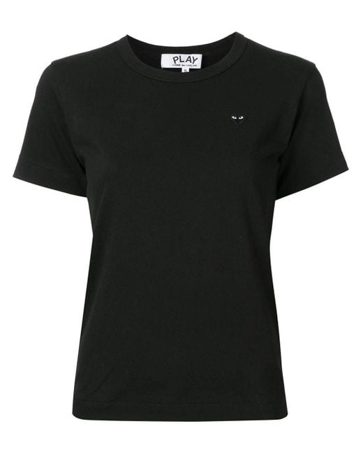 COMME DES GARÇONS PLAY Black Logo-Patch T-Shirt