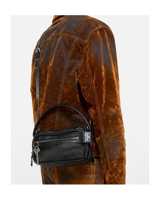 Acne Black Camero Kit Crossbody Bag for men
