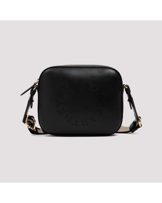 Stella McCartney Black Stella Logo Mini Crossbody Bag