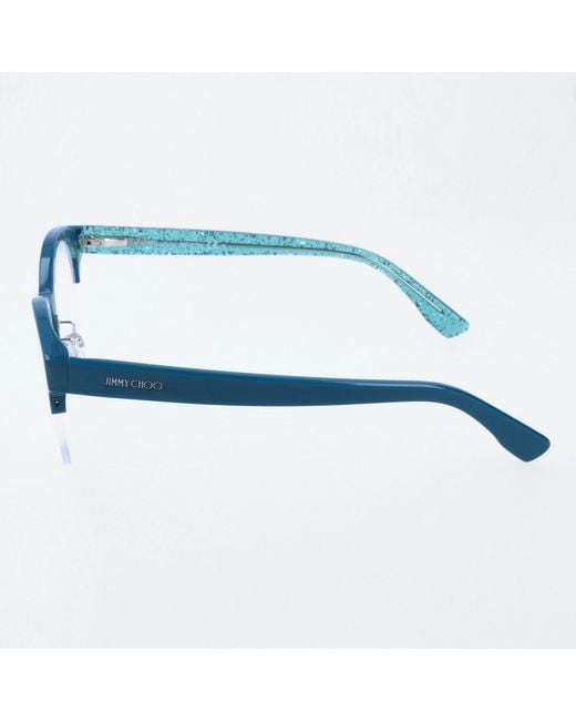 Jimmy Choo Blue Eyewear Round Frame Glasses