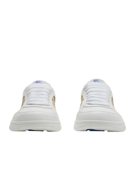 Burberry White Terrace Lace-Up Sneakers for men