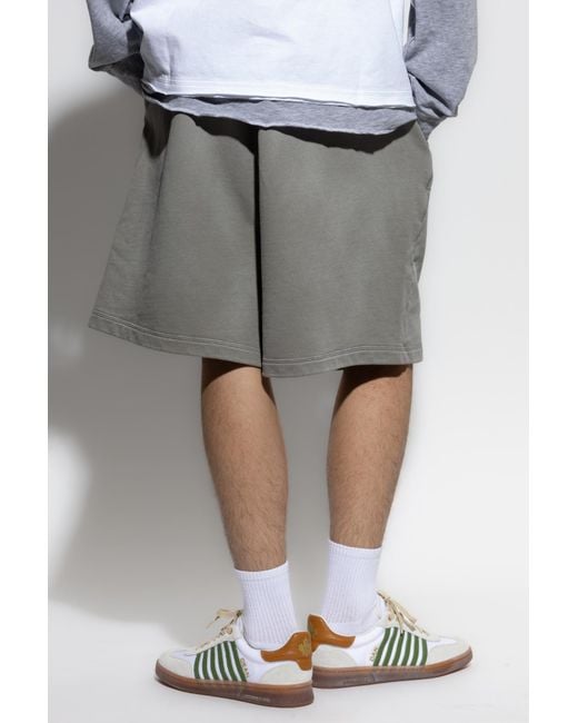 DSquared² Gray Elasticated Waistband Knee-Length Shorts for men