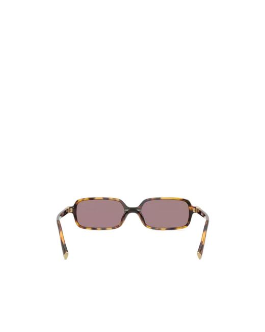 Miu Miu Pink Eyewear Rectangular Frame Sunglasses