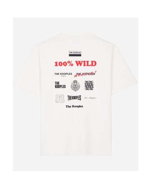 The Kooples White Short-Sleeved T-Shirt for men