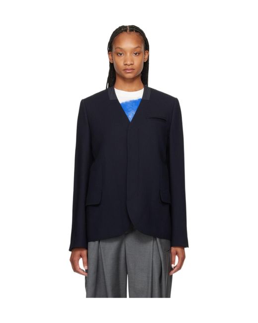 Adererror Blue Y-Collar Suit Jacket for men