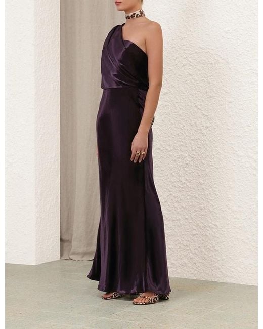 Zimmermann Black Illustration Asymmetric Gown