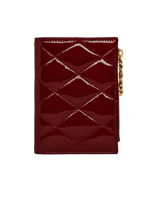 Saint Laurent Red Le Cassandre Bijou Patent Leather Bi-Fold Wallet