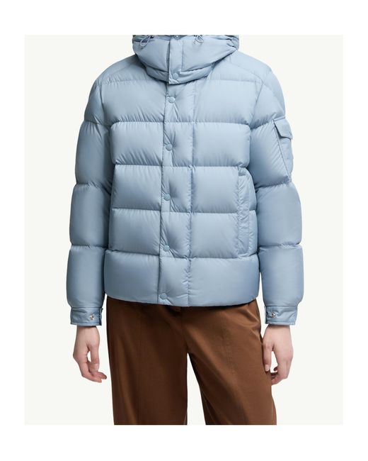 Moncler Blue Maya 70 Hooded Short Down Jacket