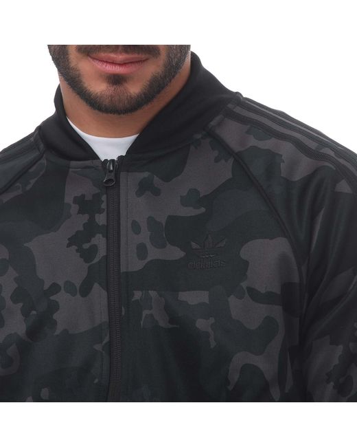 Adidas Originals Black Simple Camouflage Jacket for men