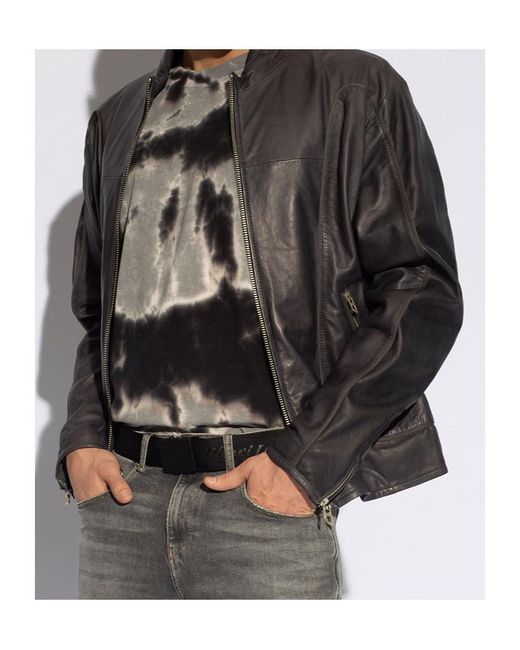 DIESEL Gray L-Krix Zip-Up Jacket for men