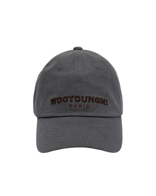 Wooyoungmi Gray Hat With Eyelets for men