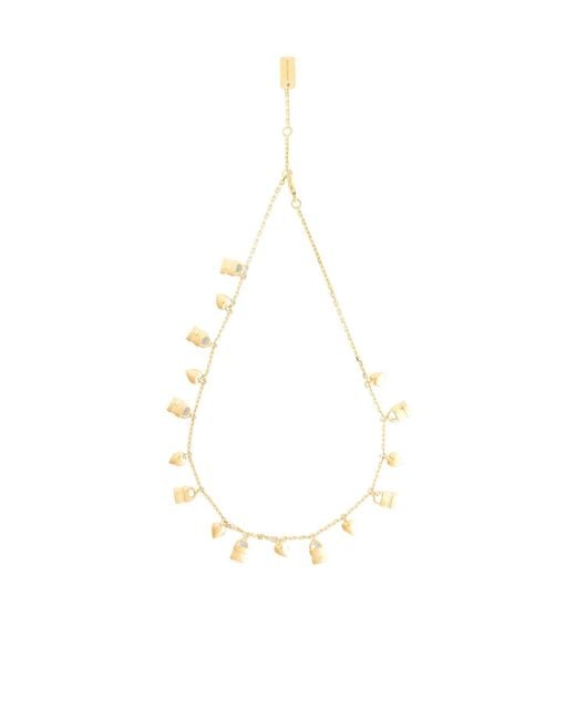 Chloé White Minimalist Pendant Necklace
