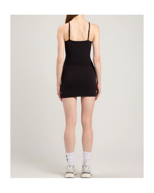 Palm Angels Black Milan La Fitted Mini Dress