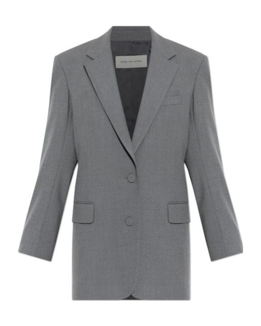 Dries Van Noten Gray Single Breasted Blazer