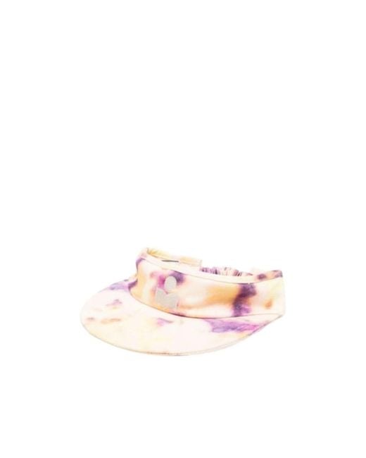Isabel Marant Pink Logo-Embroidered Tie-Dye Visor