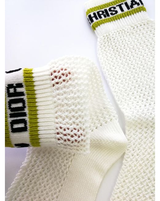 Dior White Logo Sports Socks