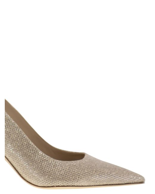 Stuart Weitzman White Pointed Hallow-Heeled Sandals