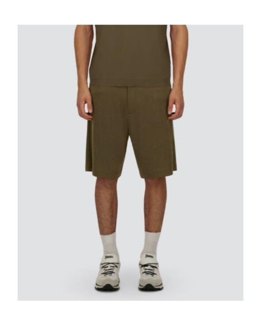 Herno Green Logo Plaque Bermuda Shorts for men