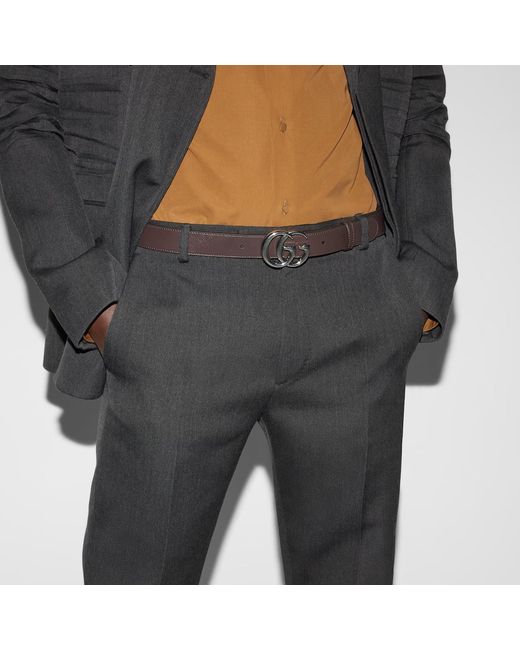 Gucci Black Logo Plaque Belt for men