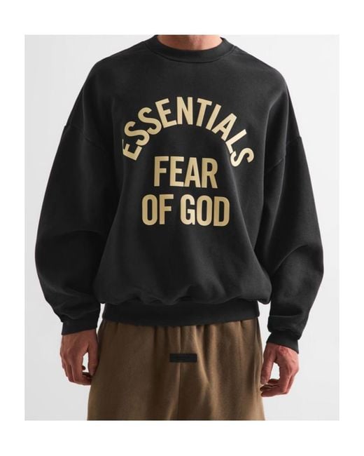 Fear Of God Black Logo Long-Sleeve Sweatshirt for men