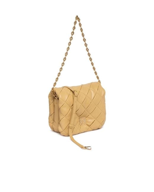 Loewe Metallic Puffer Goya Woven Shoulder Bag