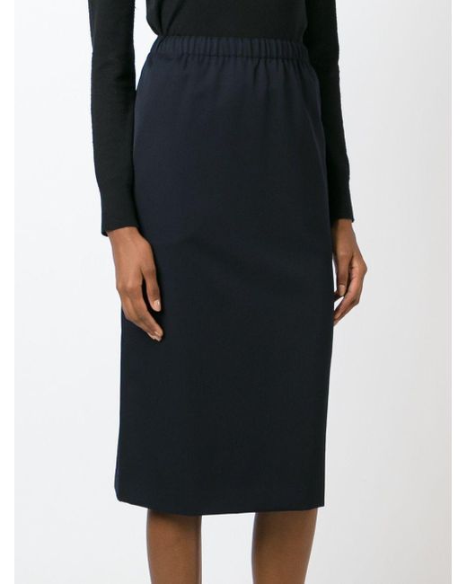 Comme des Garçons Blue Elastic Waist Skirt