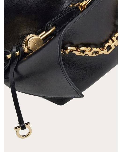 Ferragamo Black Folded Shoulder Bag