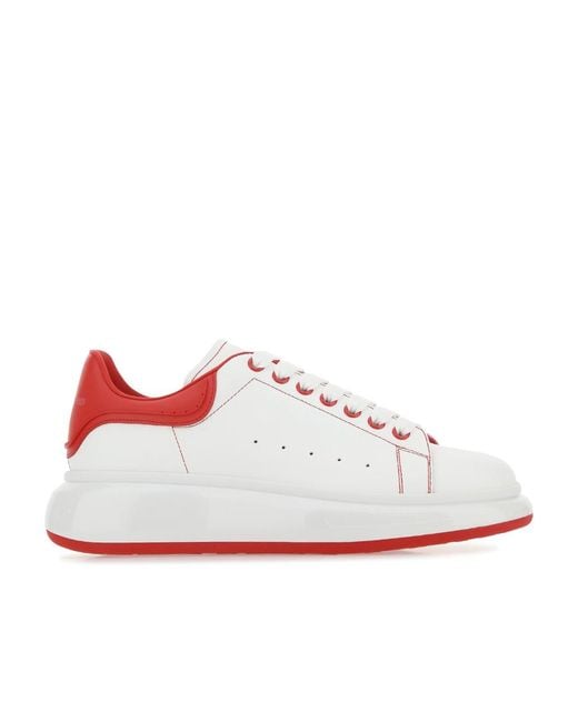 McQueen White Oversized Lace-Up Sneakers for men