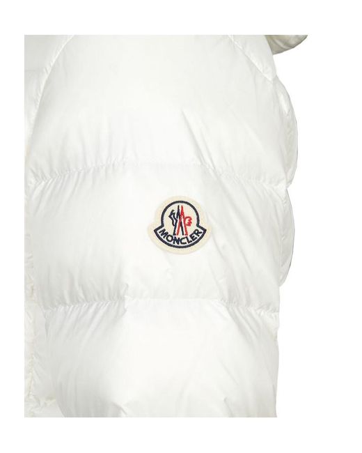Moncler White Long-Sleeved Down Jacket