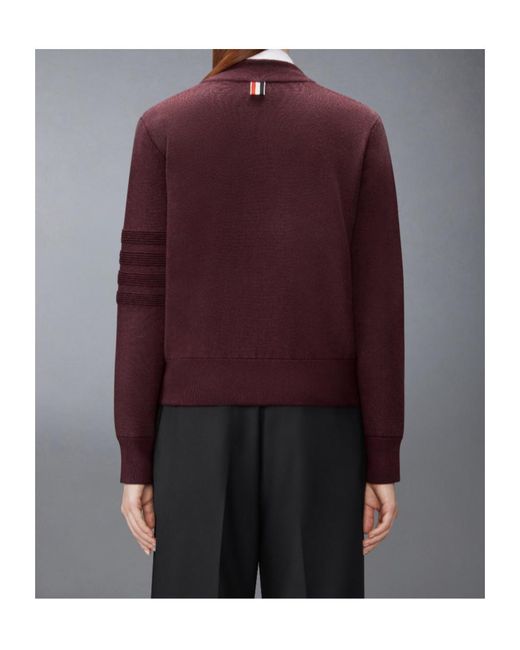 Thom Browne Purple Ottoman Milano Stitch 4-Bar Bomber Jacket
