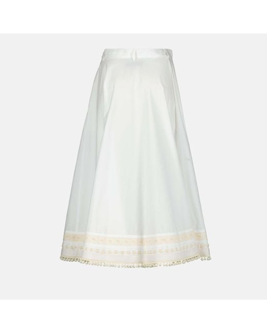 Moschino White Trim Detailed Skirt