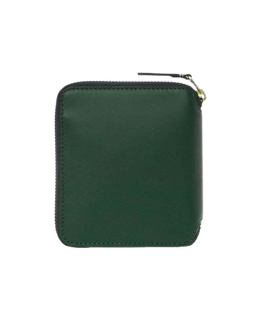 Comme des Garçons Green Zip-Around Closure Leather Wallet for men