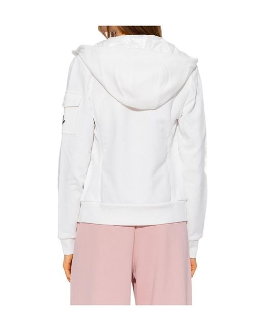 Moncler White Hooded Padded Jacket
