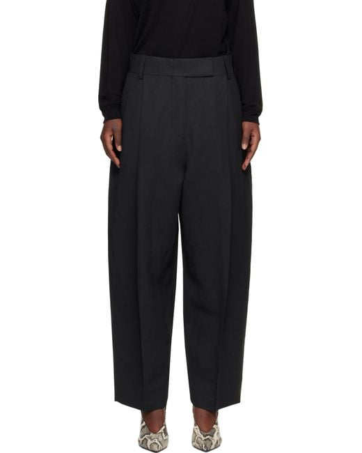 Studio Nicholson Black Casual Pants With Belt Loops