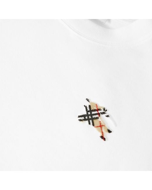 Burberry White Short-Sleeve Cotton Tee