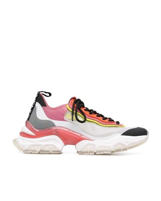 Moncler Pink Leave No Trace Lace-Up Sneakers